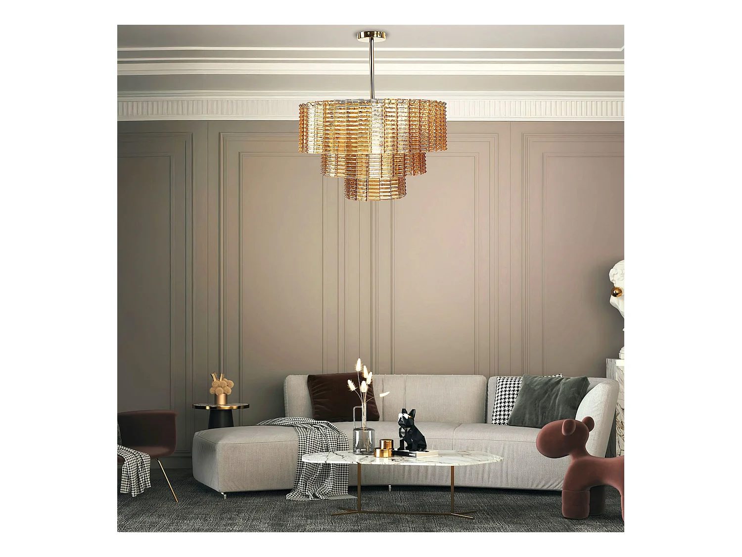 Candeeiro Suspenso Toolight App1677-8Cp Brown