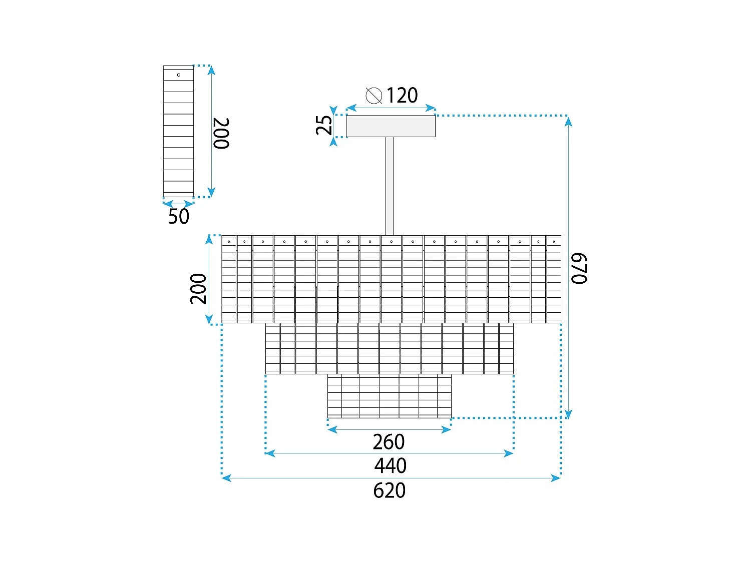 Candeeiro Suspenso Toolight App1677-8Cp Brown