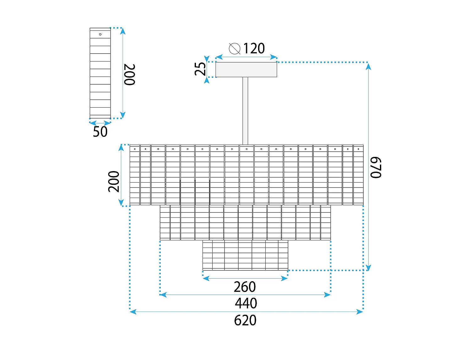 Lampe Suspendue Toolight App1677-8Cp Brown