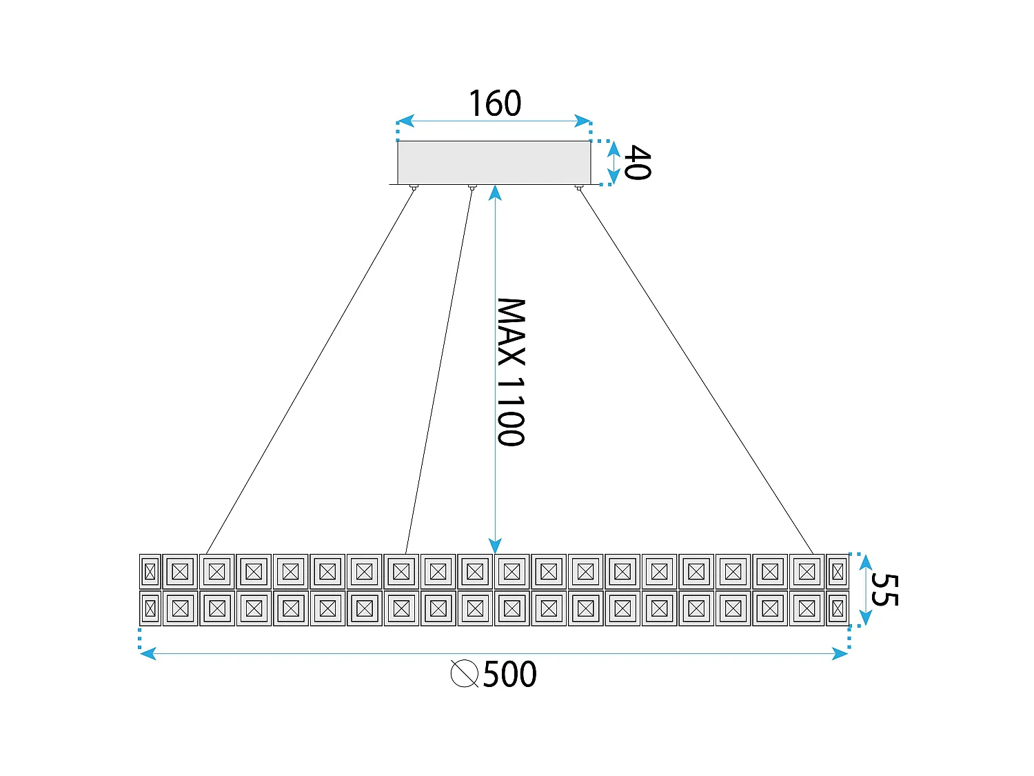 Lampe Suspendue Led Toolight Ms005-Cp Chrome