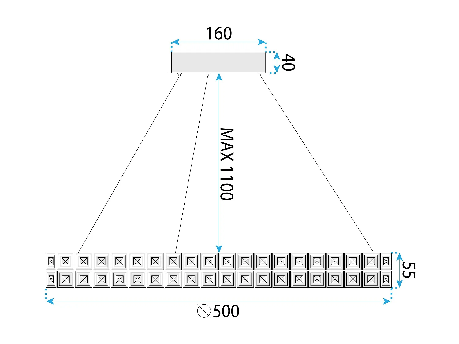 Lampe Suspendue Led Toolight Ms005-Cp Chrome