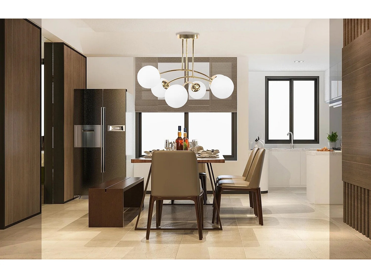 Lampe Suspendue Toolight App1577-6C Gold