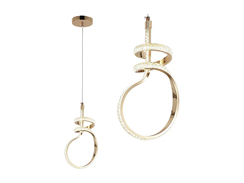 Lampe Suspendue Led Toolight G071-Cp Gold