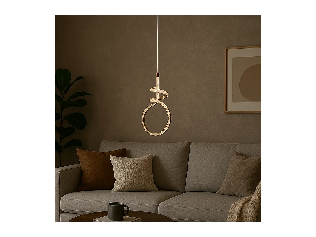 Lampe Suspendue Led Toolight G071-Cp Gold