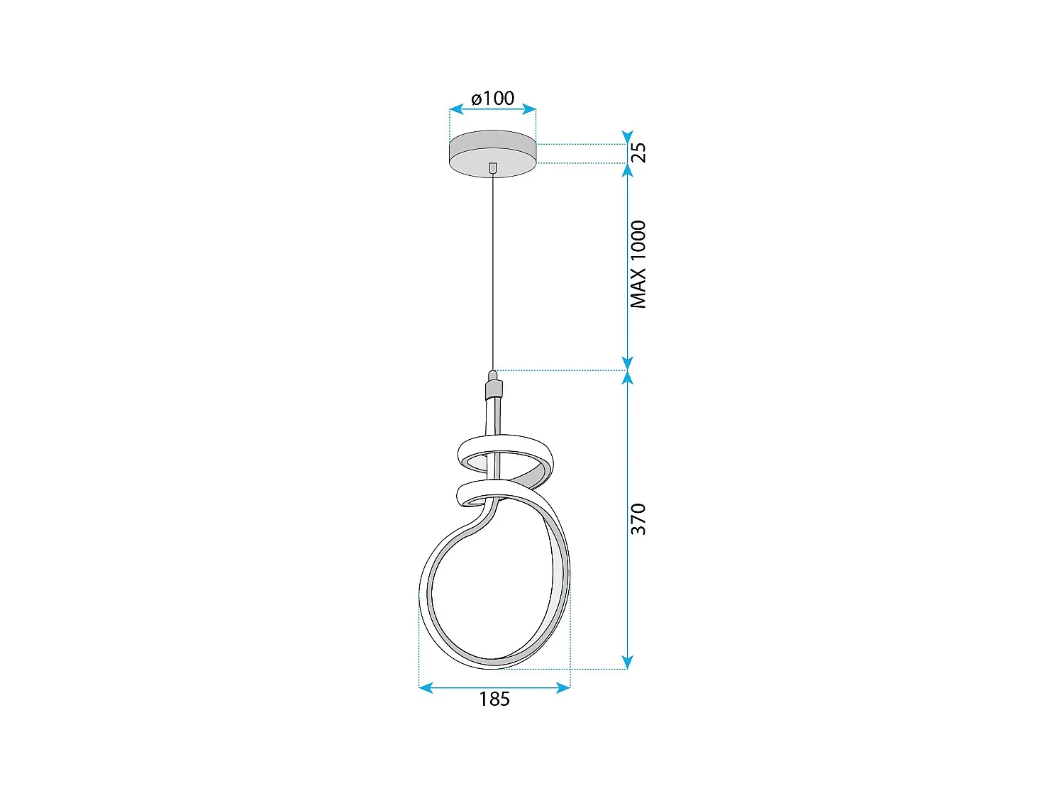 Lampe Suspendue Led Toolight G071-Cp Gold