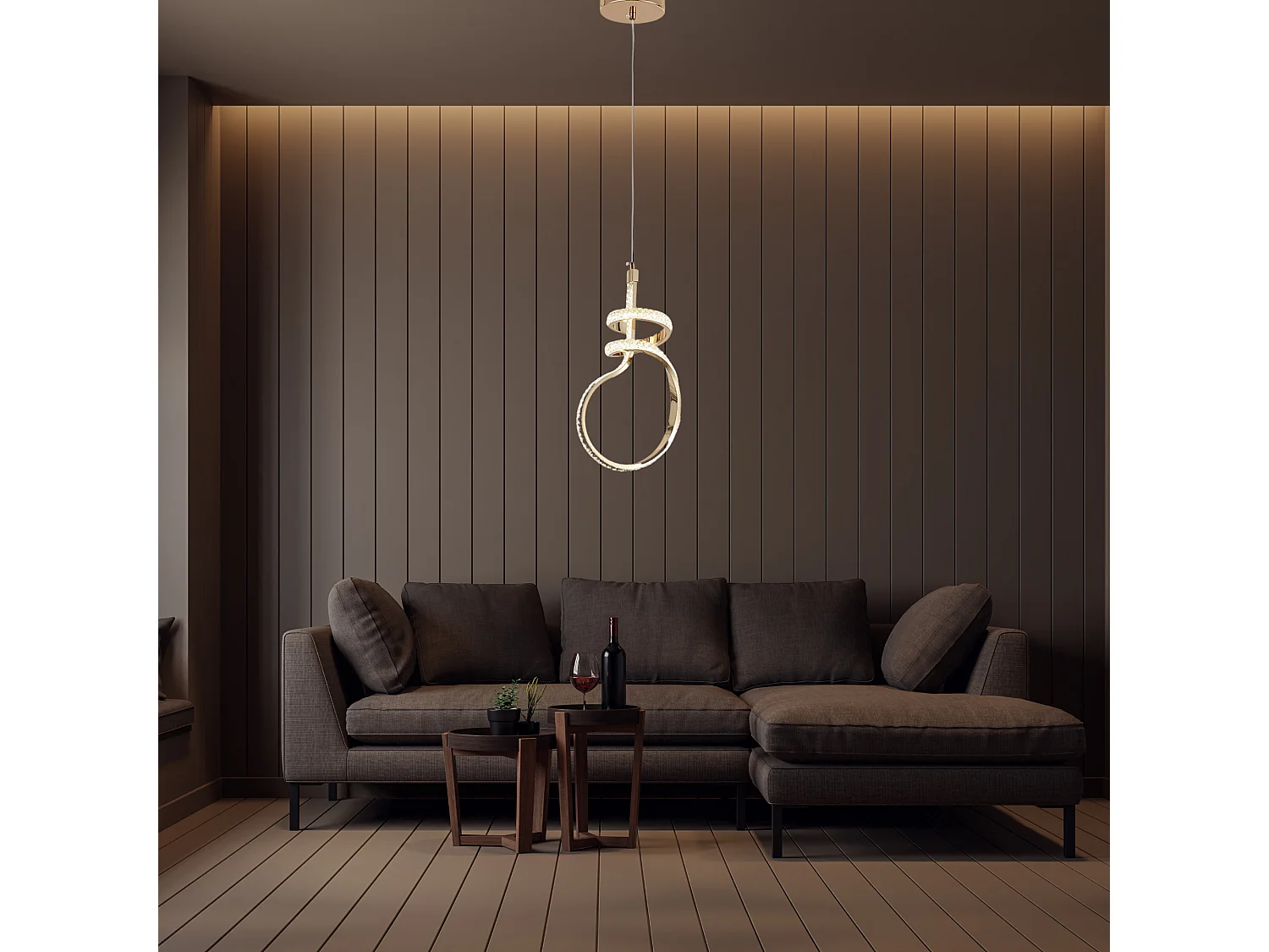 Lampe Suspendue Led Toolight G071-Cp Gold