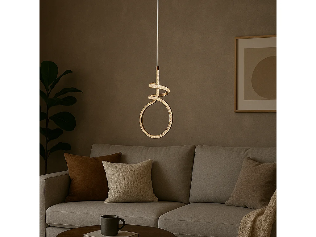 Lampe Suspendue Led Toolight G071-Cp Gold