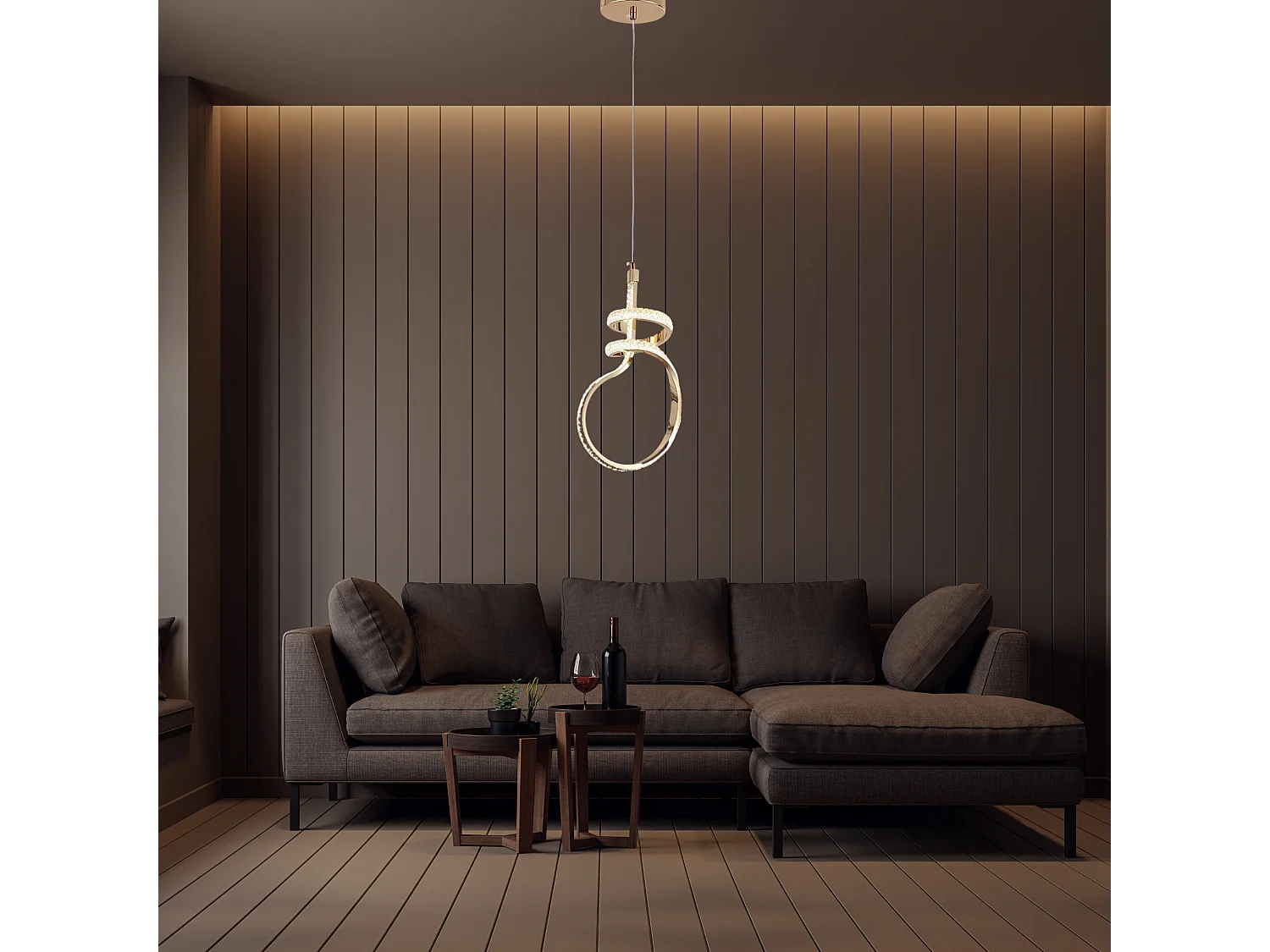 Lampe Suspendue Led Toolight G071-Cp Gold