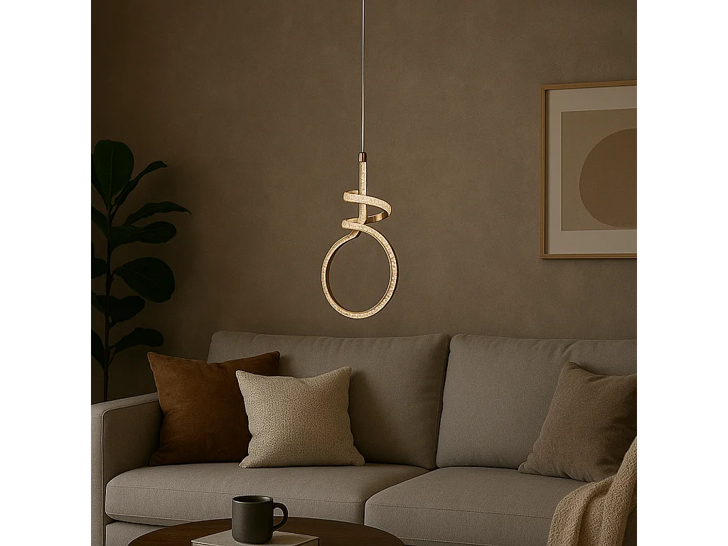 Lampe Suspendue Led Toolight G071-Cp Gold