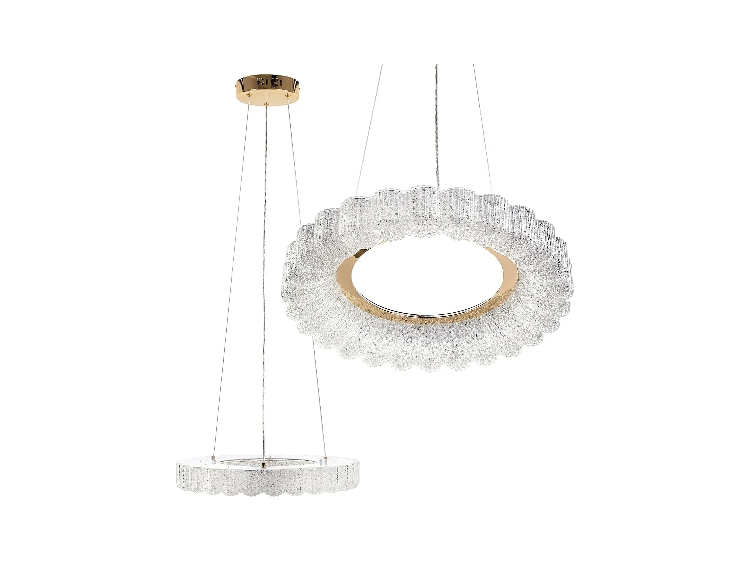 Lampe Suspendue Led Toolight Ms018-Cp Rose Gold 40Cm