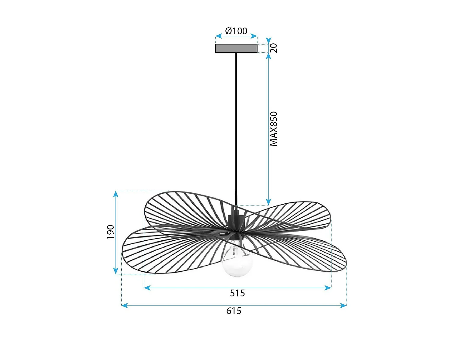 Lampe Toolight App1842-1Cp Black