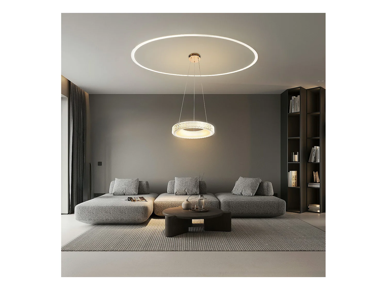 Candeeiro Suspenso Led Toolight Ms001-Cp Rose Gold 40Cm