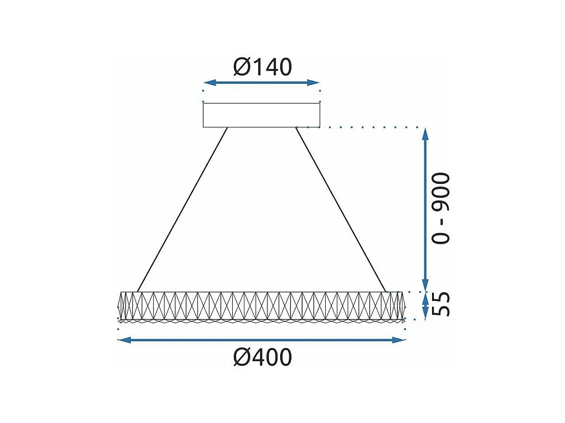 Candeeiro Suspenso Led Toolight Ms001-Cp Rose Gold 40Cm