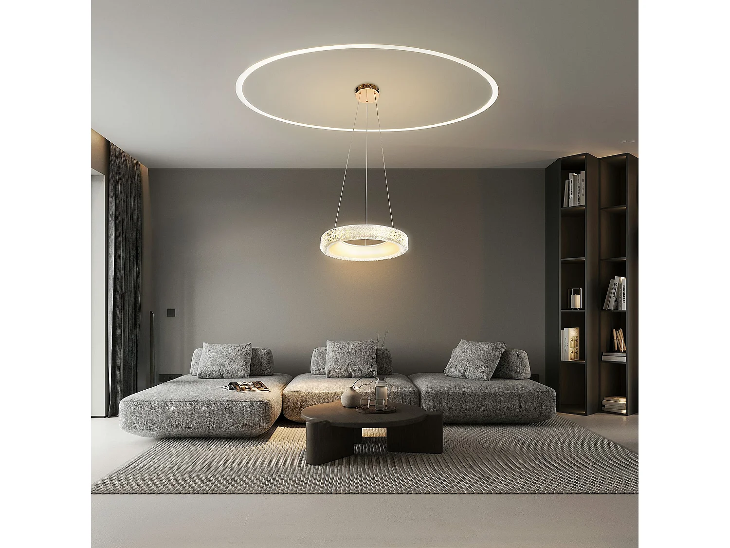 Lampe Suspendue Led Toolight Ms001-Cp Rose Gold 40Cm