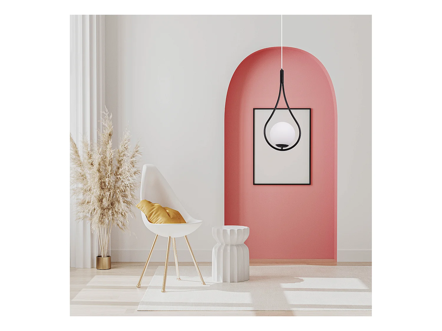 Lampe Suspendue Toolight G111-1W Black White