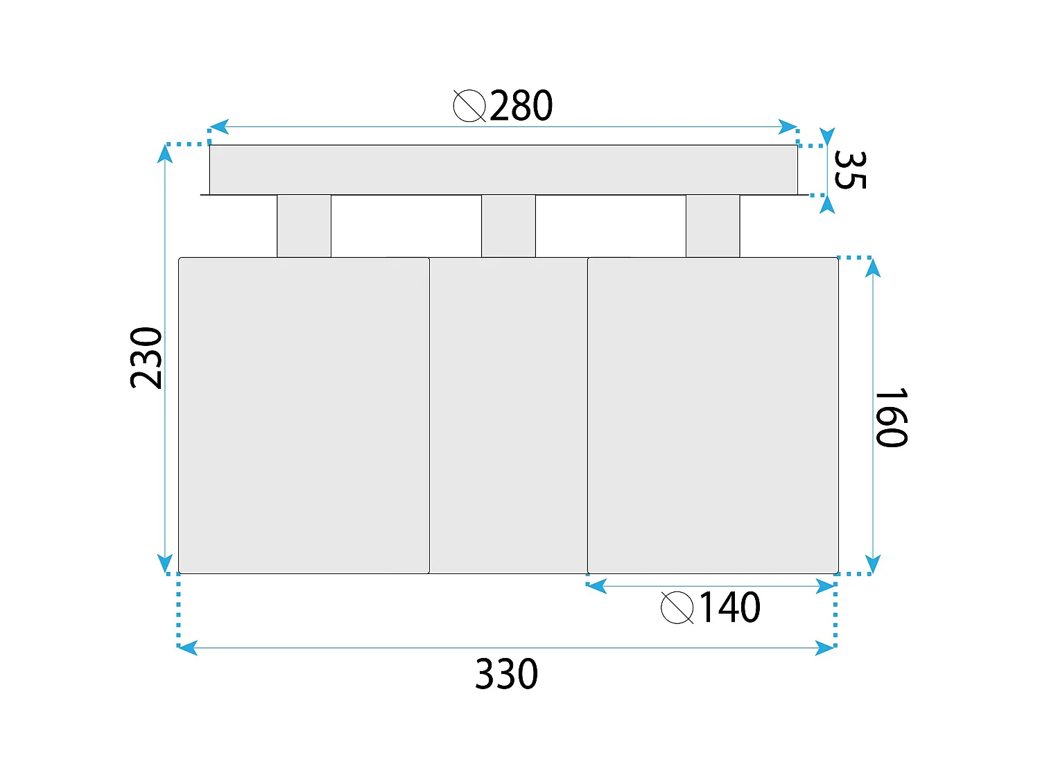 Lampe Suspendue Toolight App1819-3Cpr Black