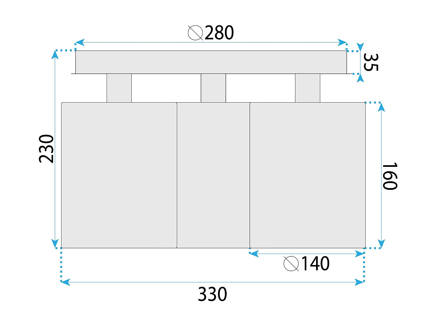 Lampe Suspendue Toolight App1819-3Cpr Black