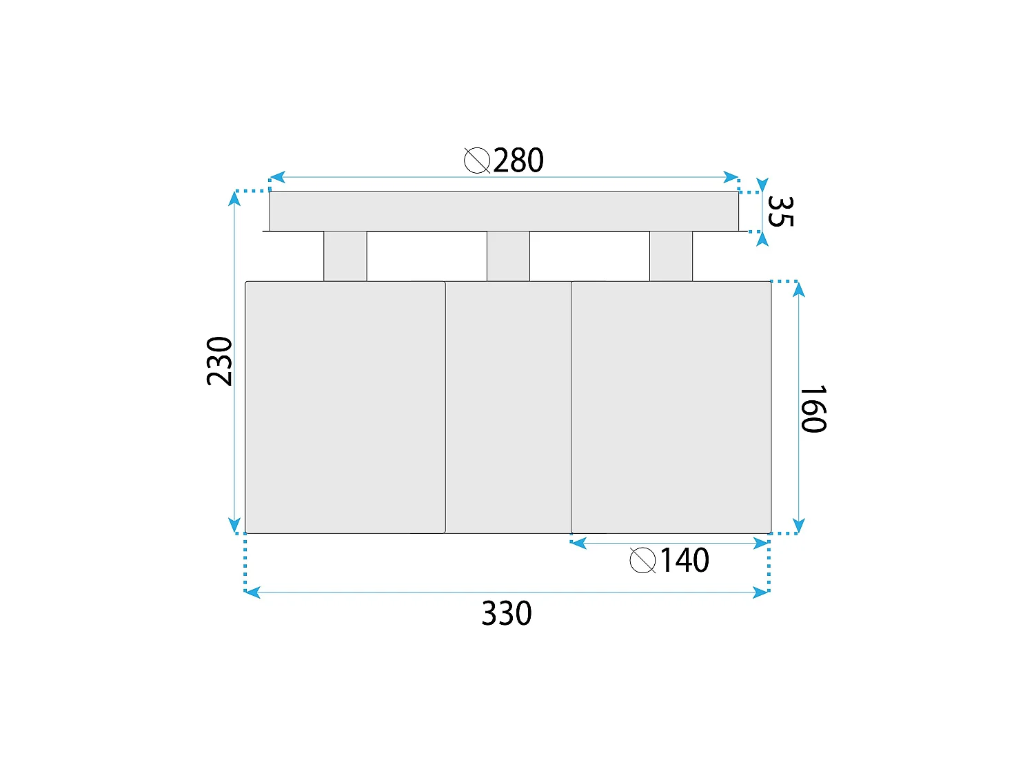Hängelampe Toolight App1819-3Cpr Black