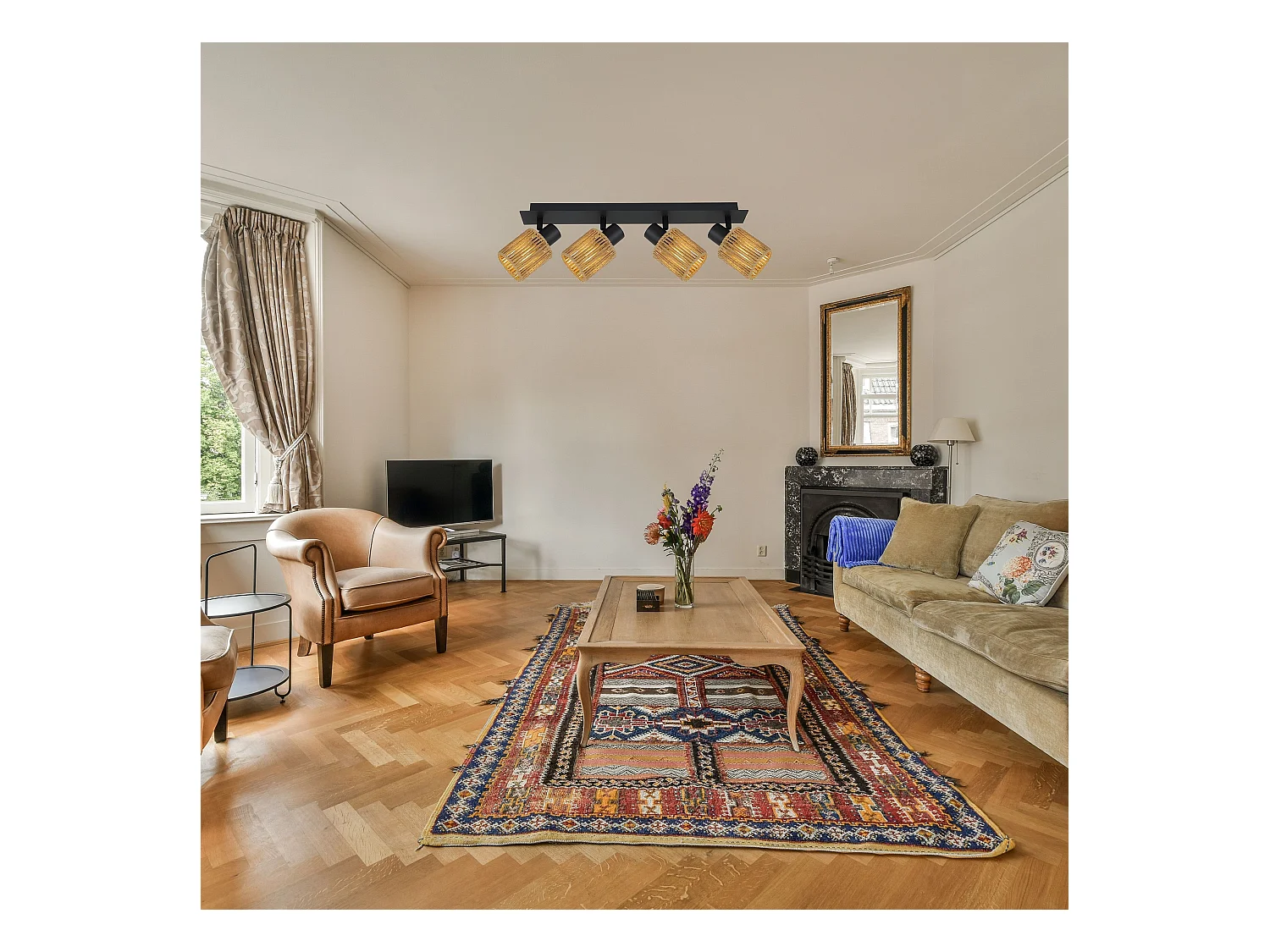 Lampe Suspendue Toolight App1825-4W Black