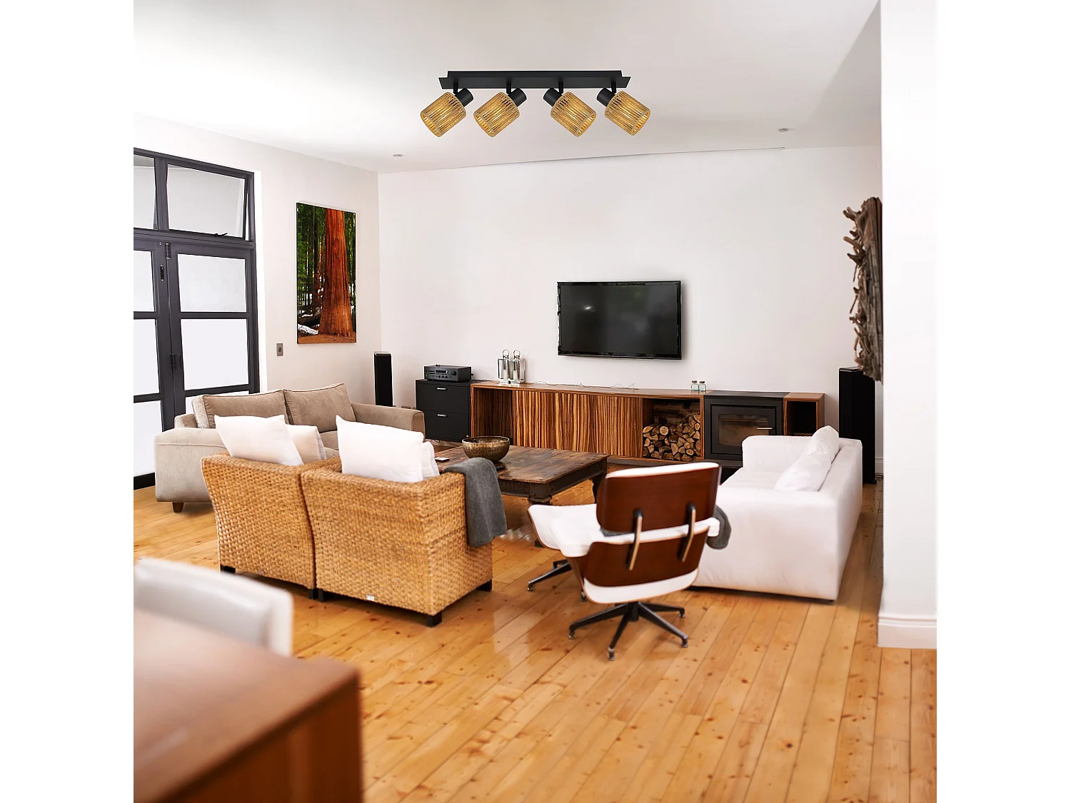 Lampe Suspendue Toolight App1825-4W Black