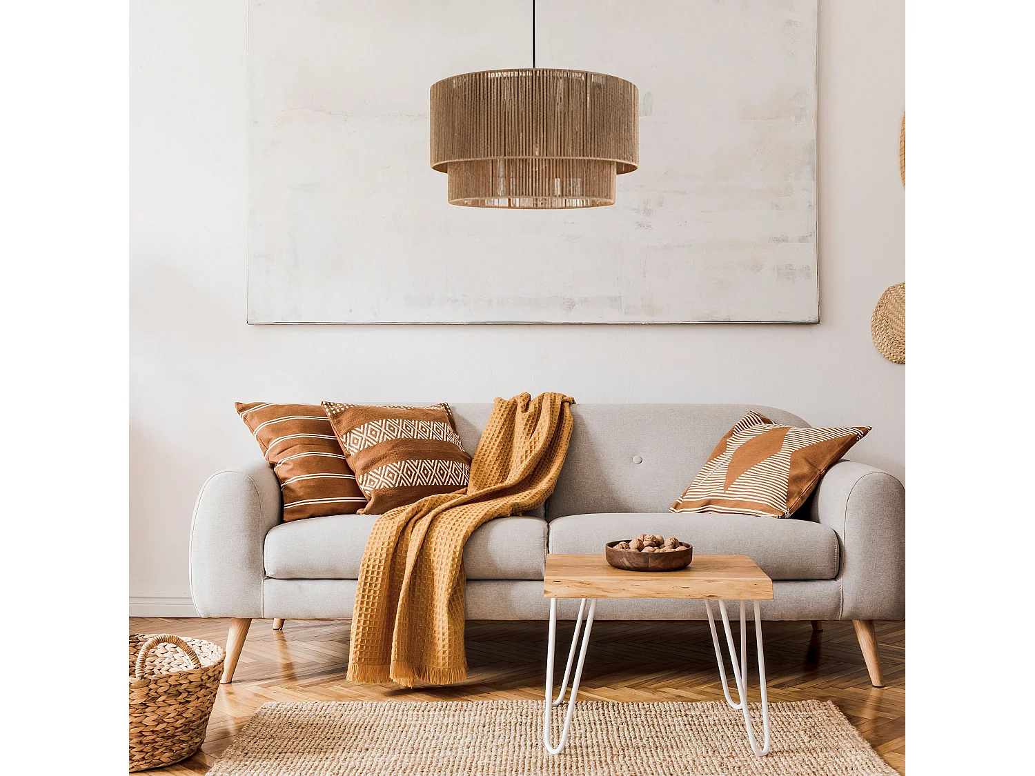 Toolight APP1836-1CP hængelampe sort brun 40X40X80CM