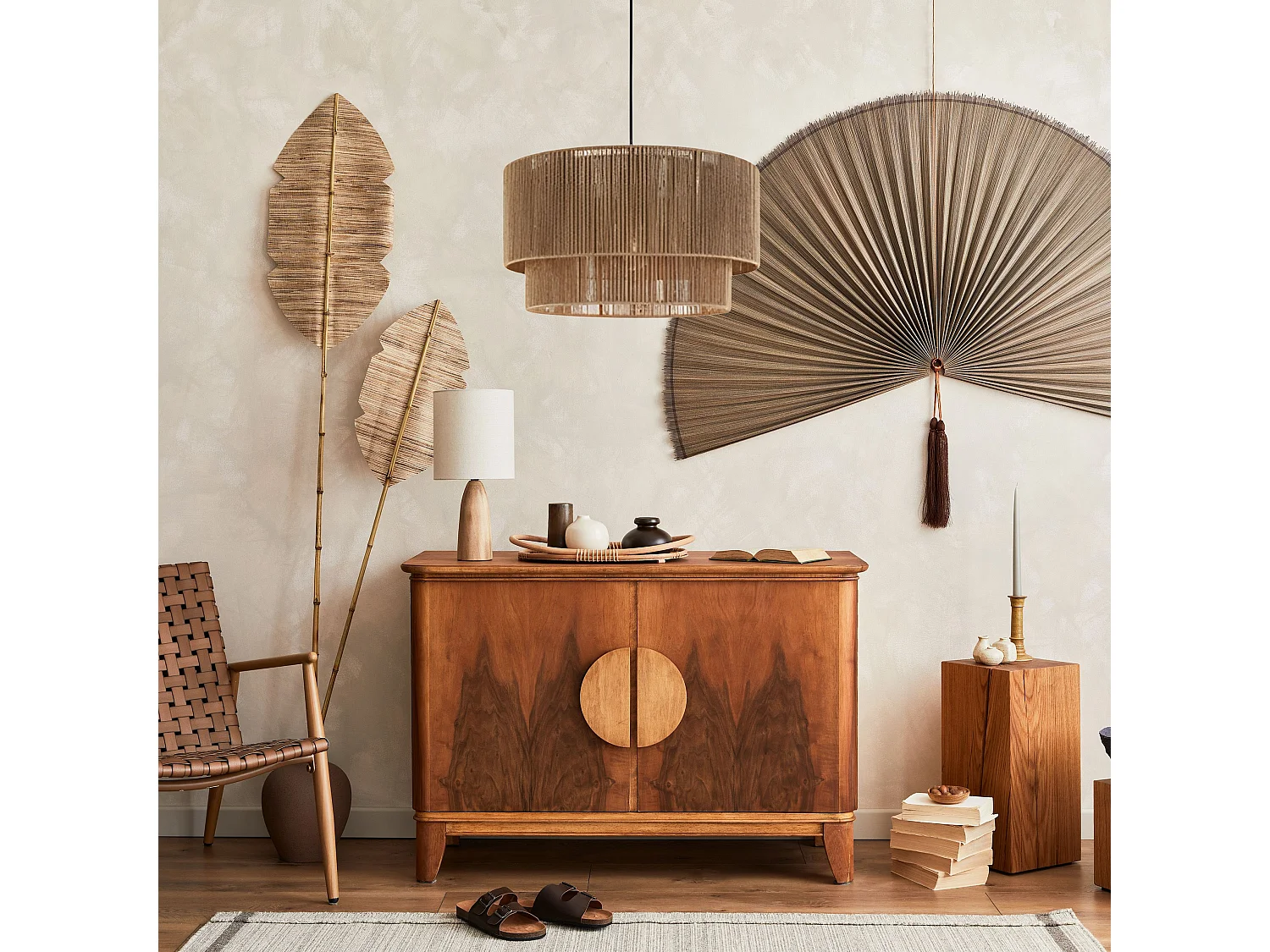 Toolight APP1836-1CP hængelampe sort brun 40X40X80CM