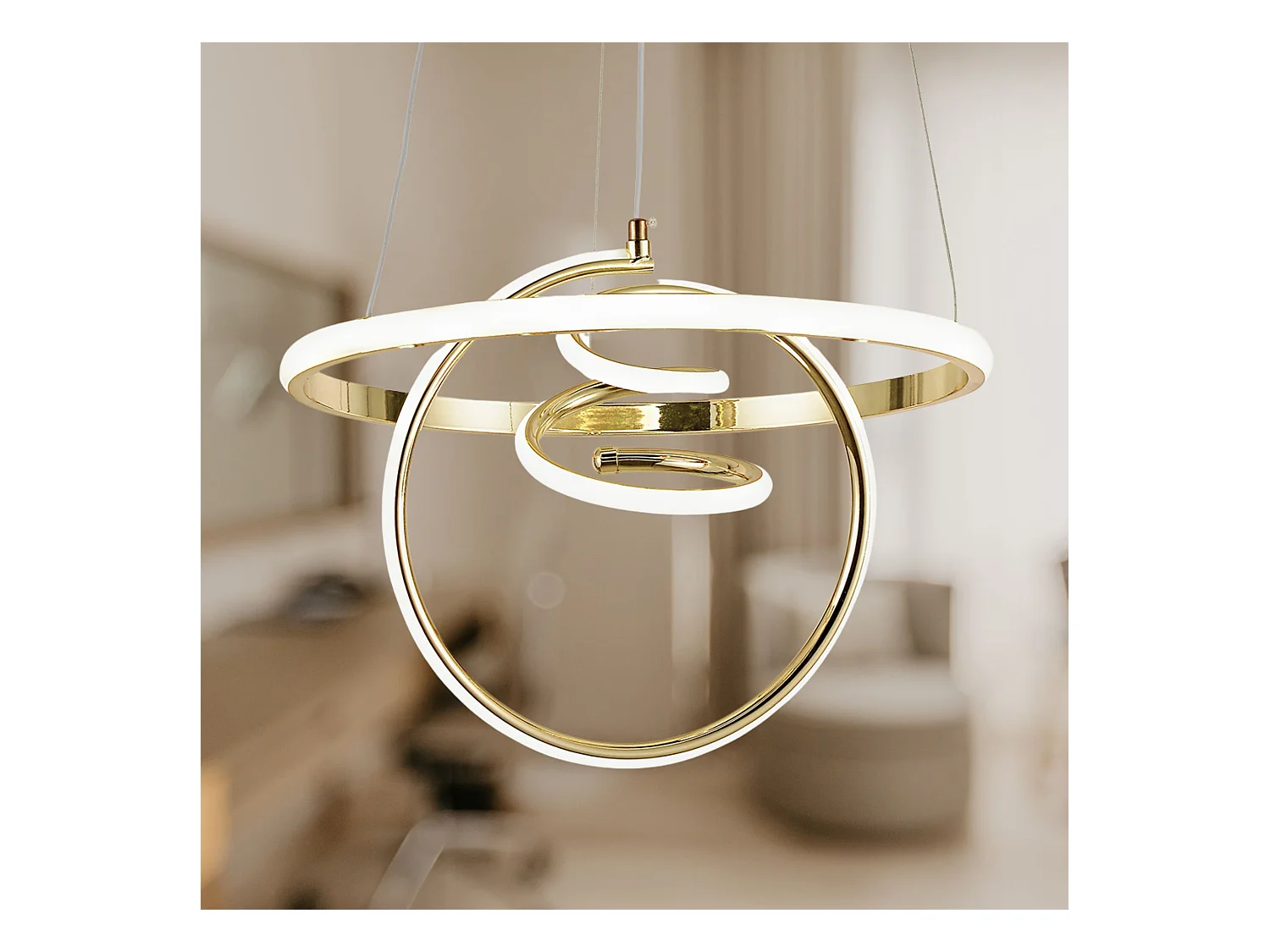 Lampe Suspendue Led Toolight G066-Cp Gold