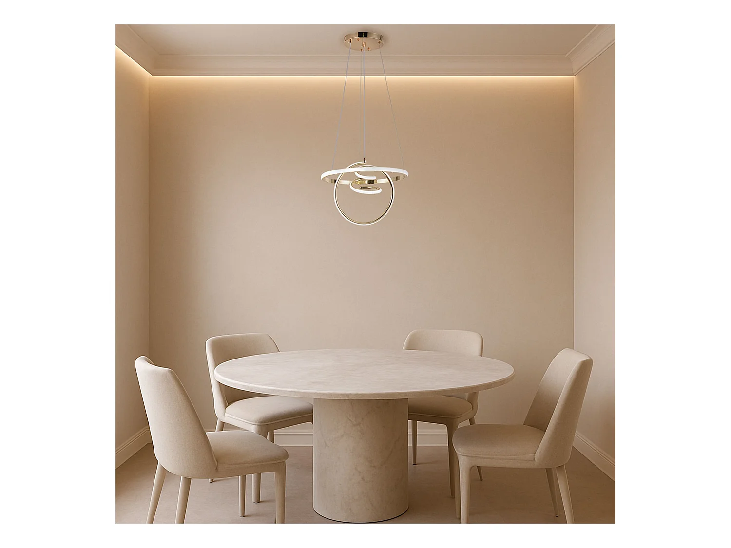 Lampe Suspendue Led Toolight G066-Cp Gold