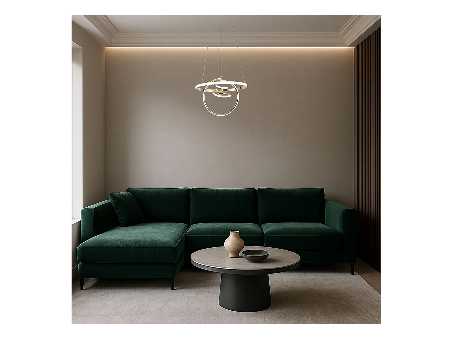 Lampe Suspendue Led Toolight G066-Cp Gold