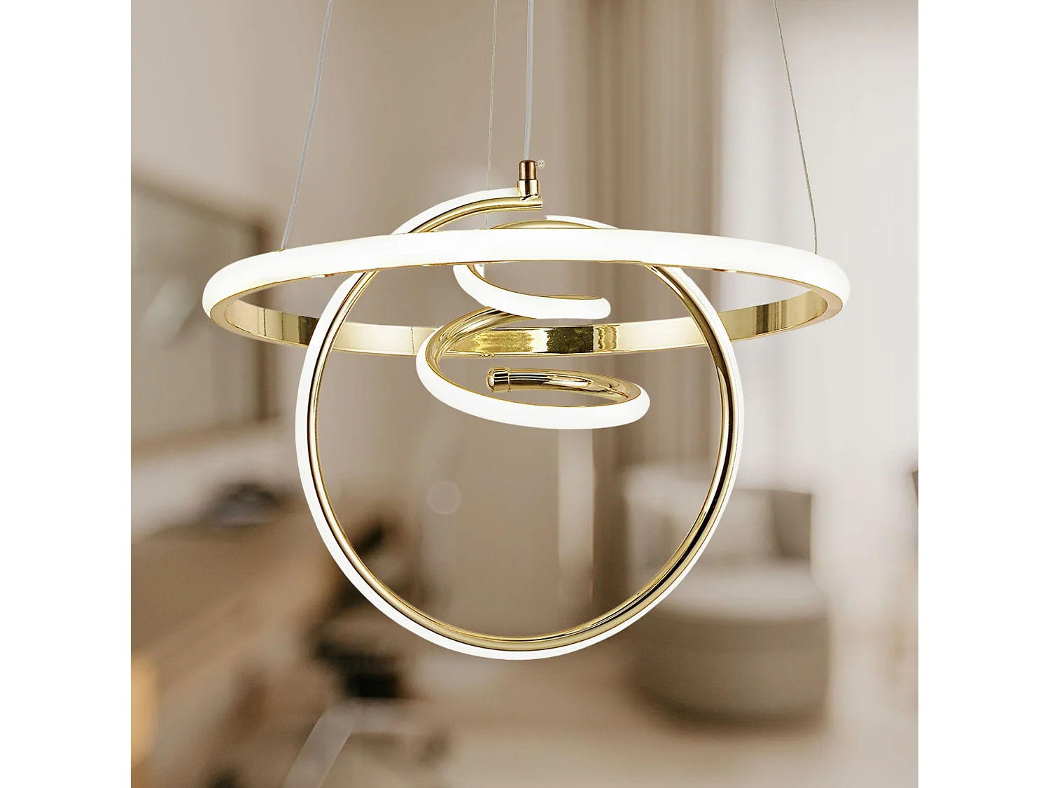 Lampe Suspendue Led Toolight G066-Cp Gold
