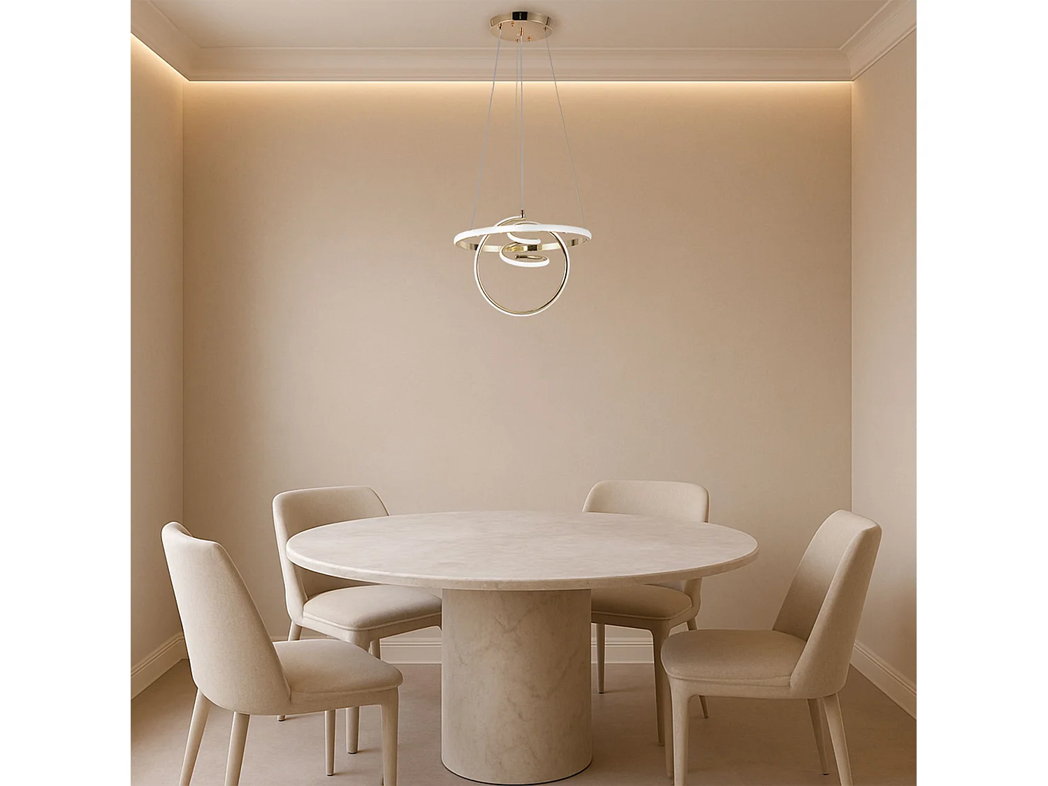 Lampe Suspendue Led Toolight G066-Cp Gold