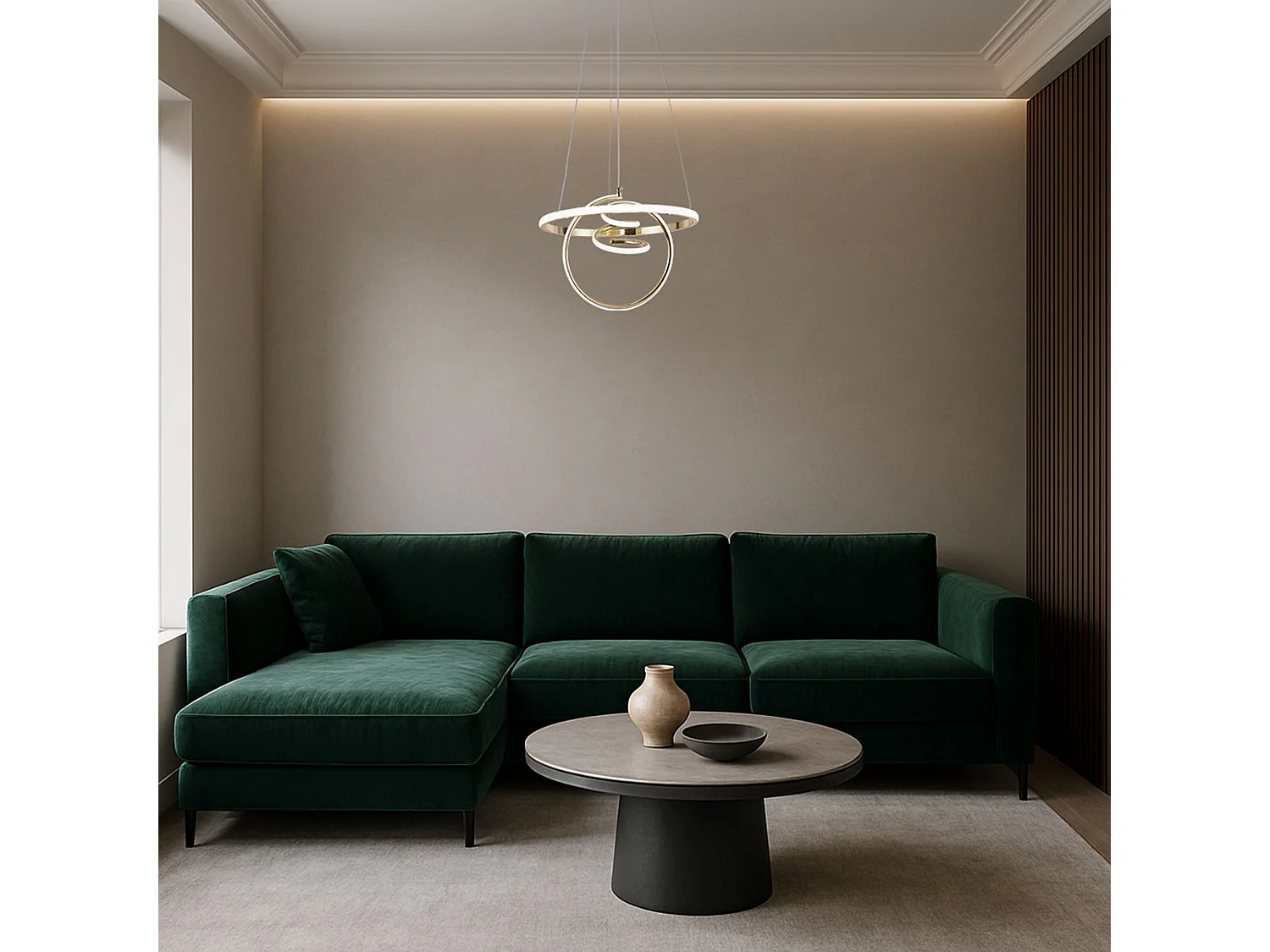 Lampe Suspendue Led Toolight G066-Cp Gold