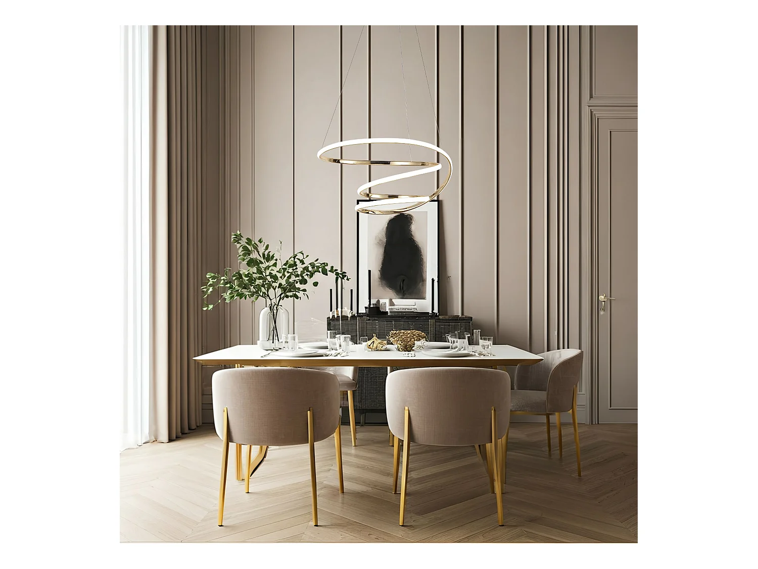 Lâmpada De Teto Led Toolight G080-1Cp Gold