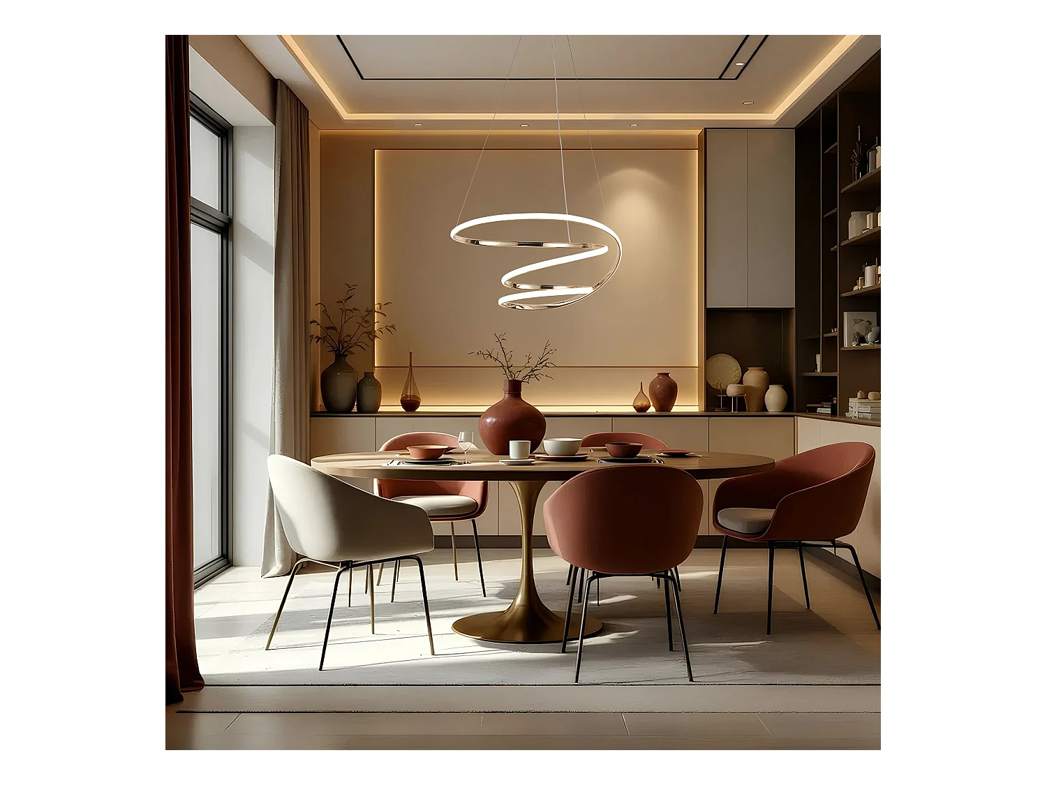 Lâmpada De Teto Led Toolight G080-1Cp Gold