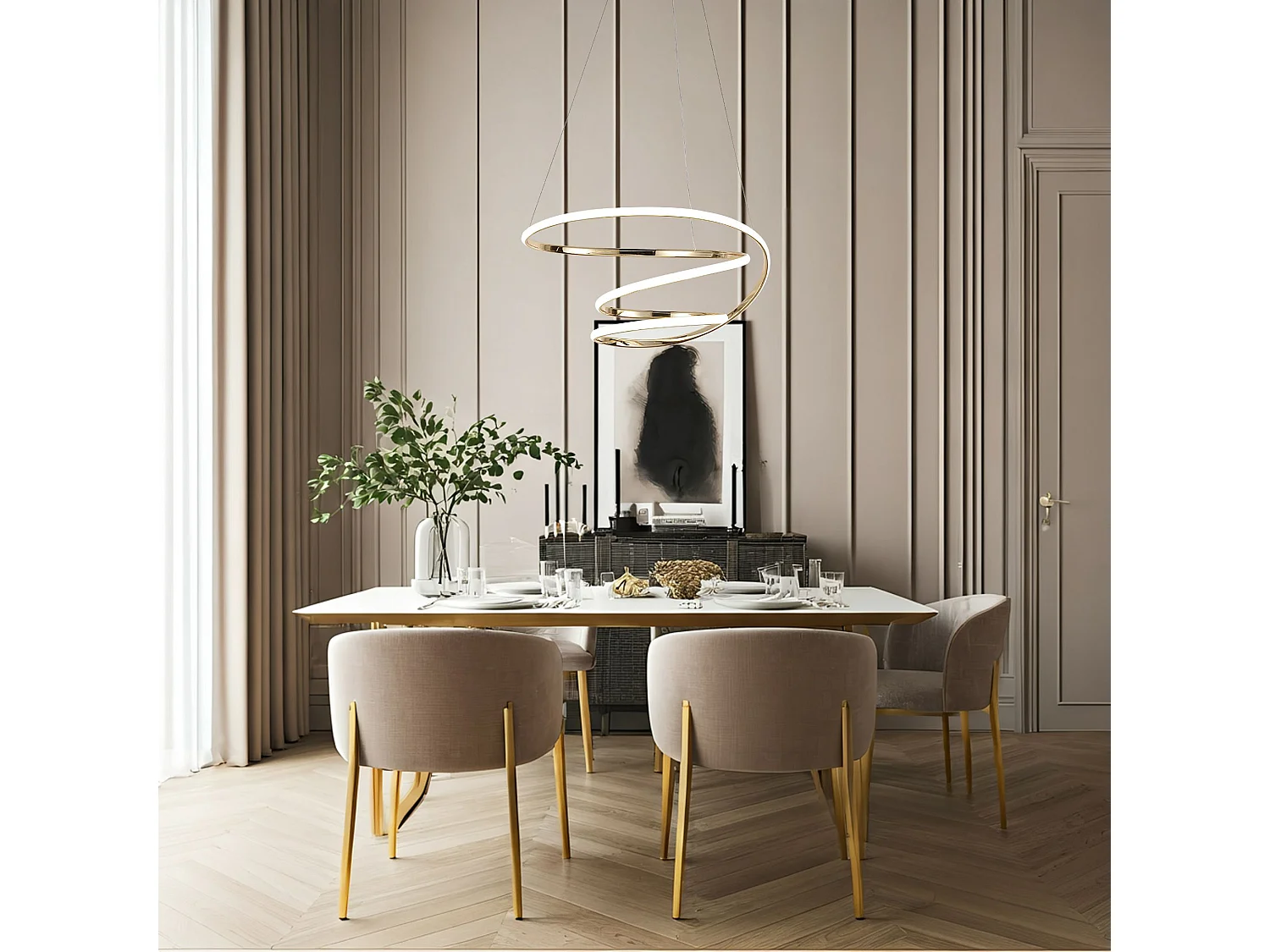 Lâmpada De Teto Led Toolight G080-1Cp Gold