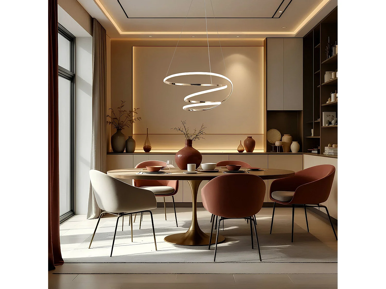 Lâmpada De Teto Led Toolight G080-1Cp Gold