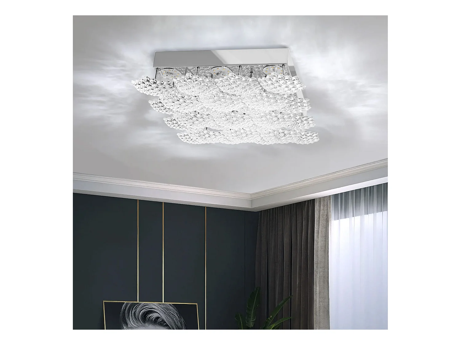 Plafonnière Led Toolight Ms015-C Chrome