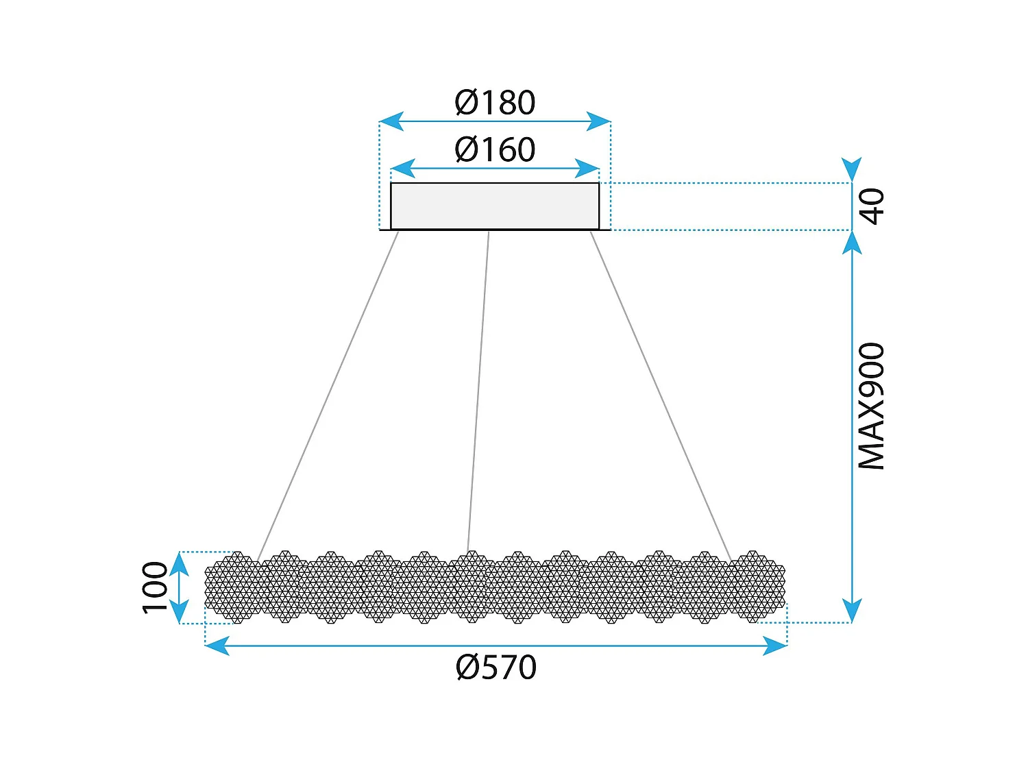 Lampe Suspendue Led Toolight Ms017-Cp Chrome