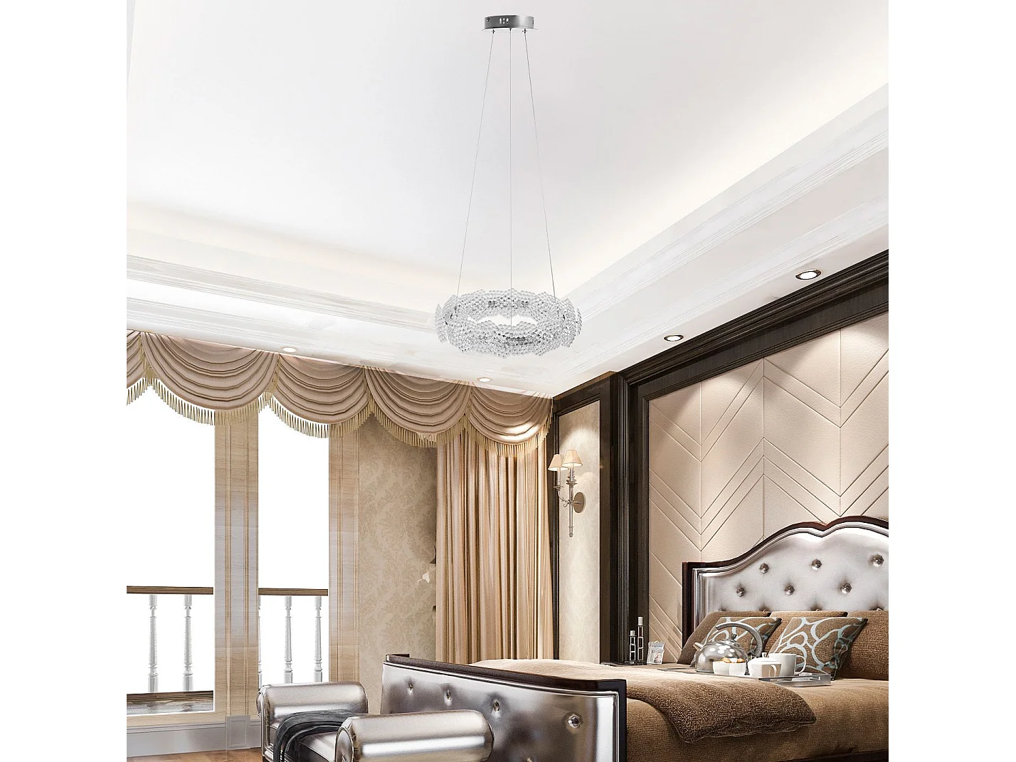 Lampe Suspendue Led Toolight Ms017-Cp Chrome