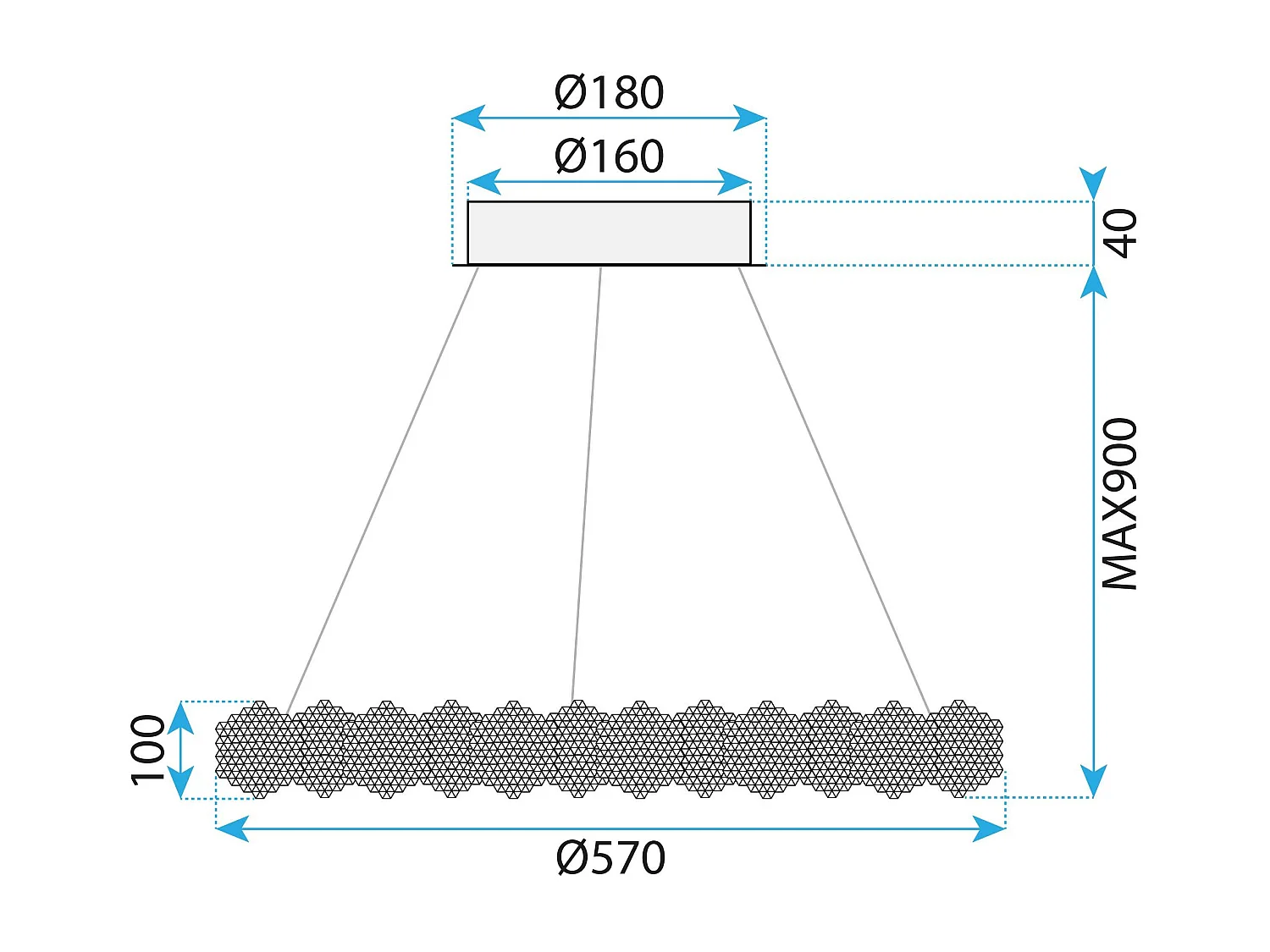 Lampe Suspendue Led Toolight Ms017-Cp Chrome