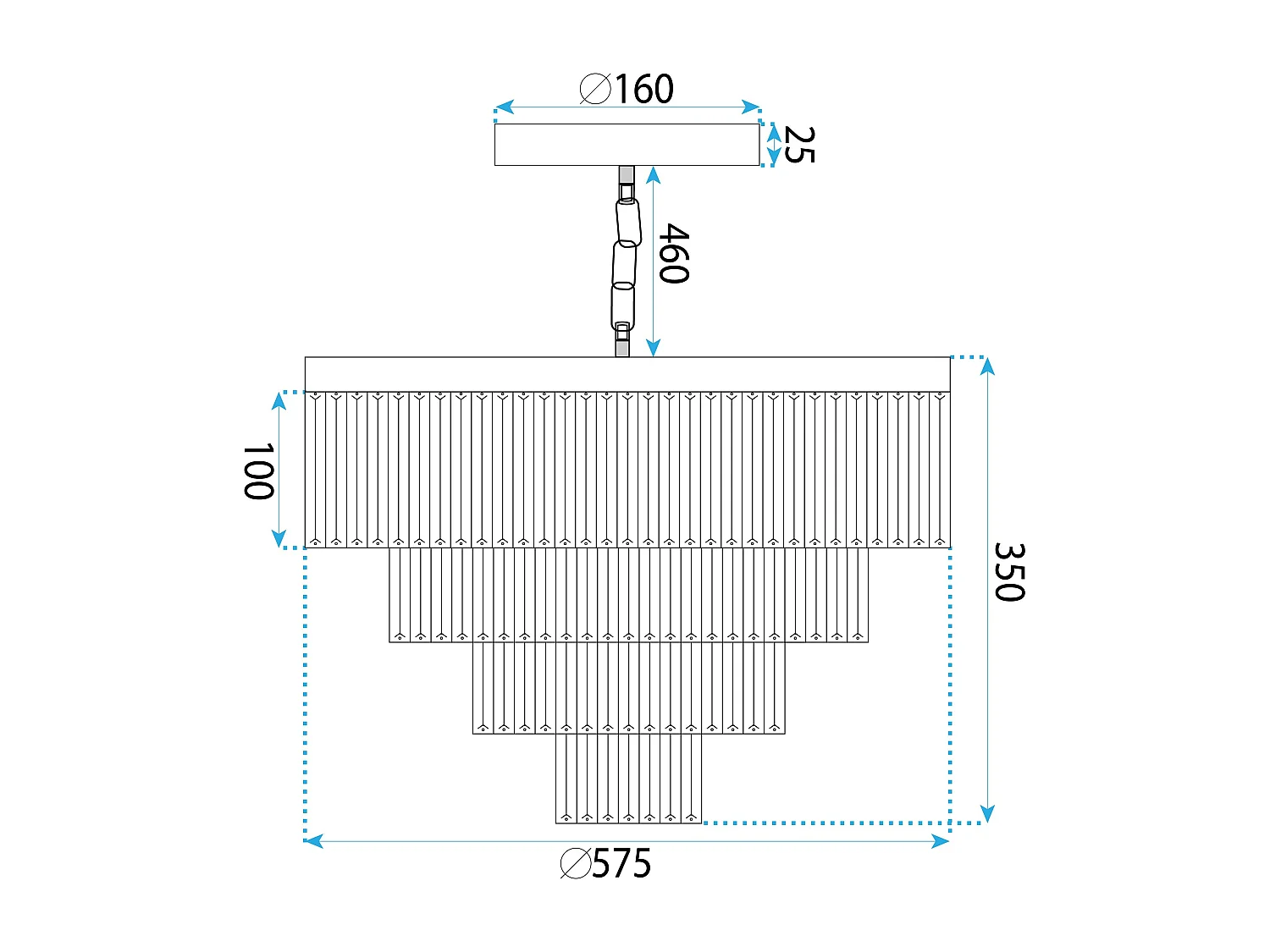 Lâmpada De Teto Toolight App1533-6Cp4 Gold