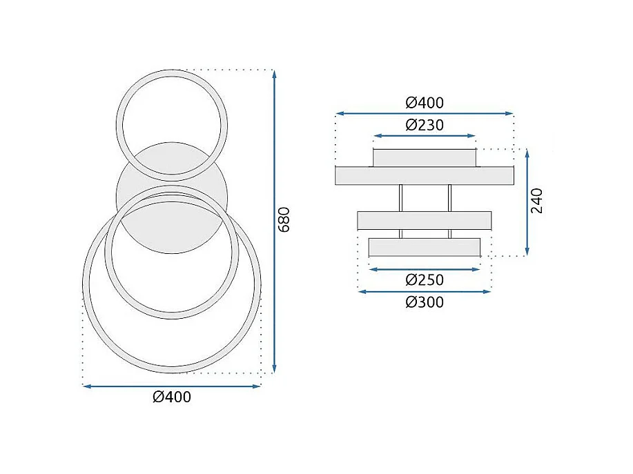 Lampe Led Toolight G004-C Brush Gold