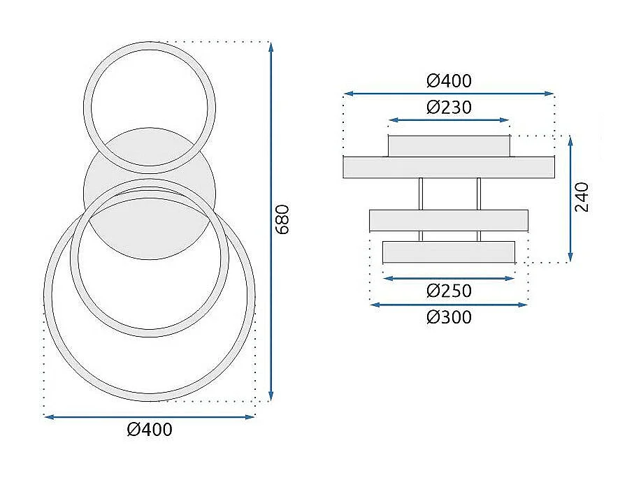 Deckenleuchte Led Toolight G004-C Brush Gold