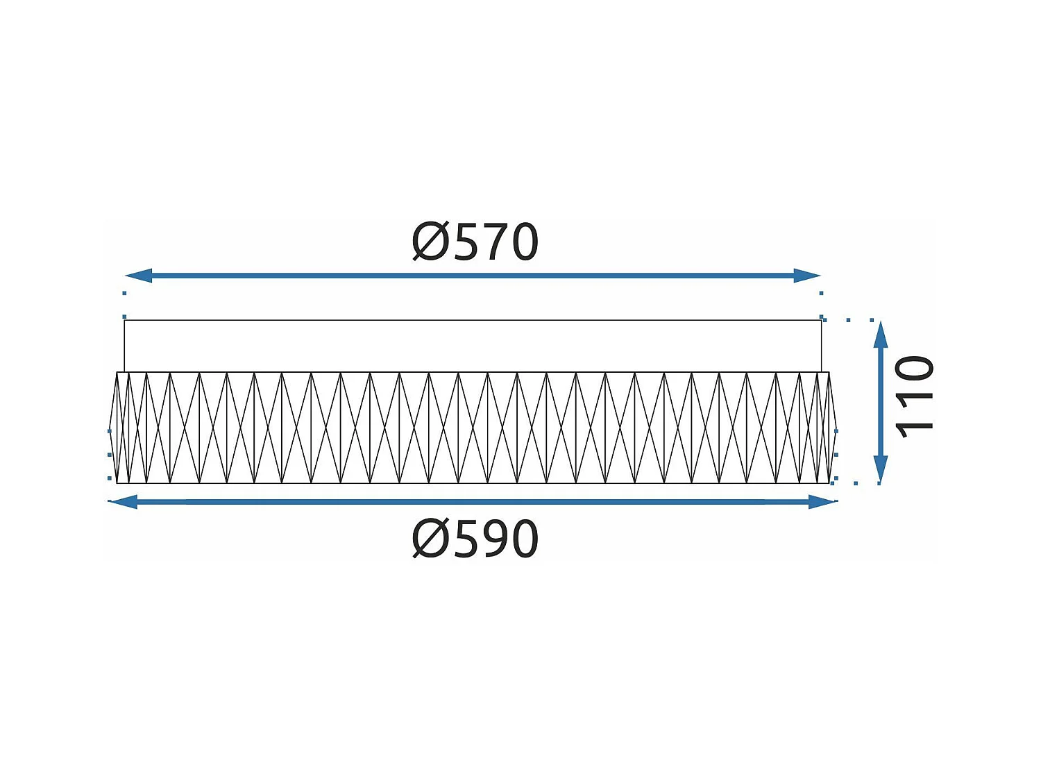 Lampe Toolight App1724-C Brush Gold 60Cm