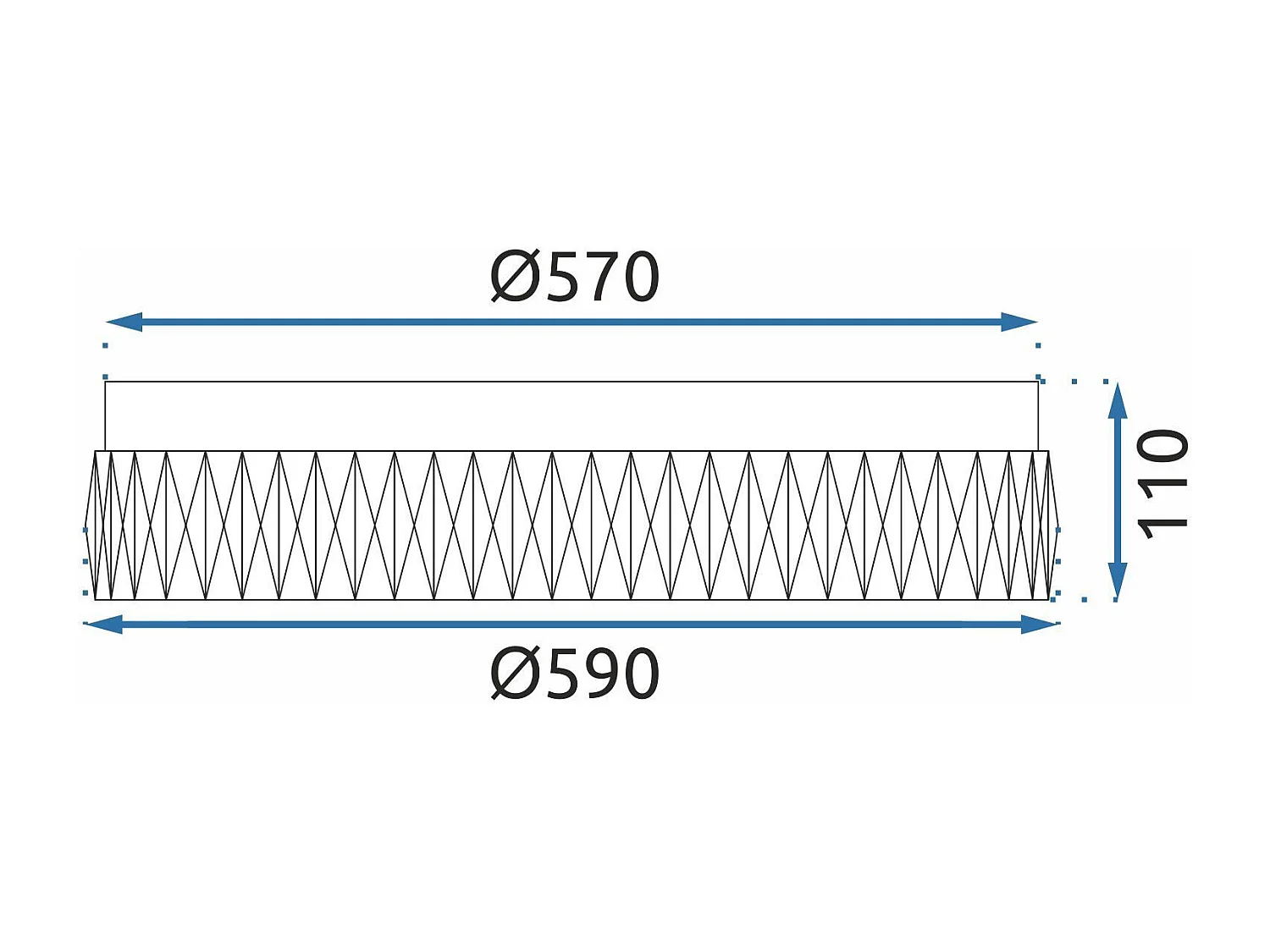 Plafonnière Toolight App1724-C Brush Gold 60Cm
