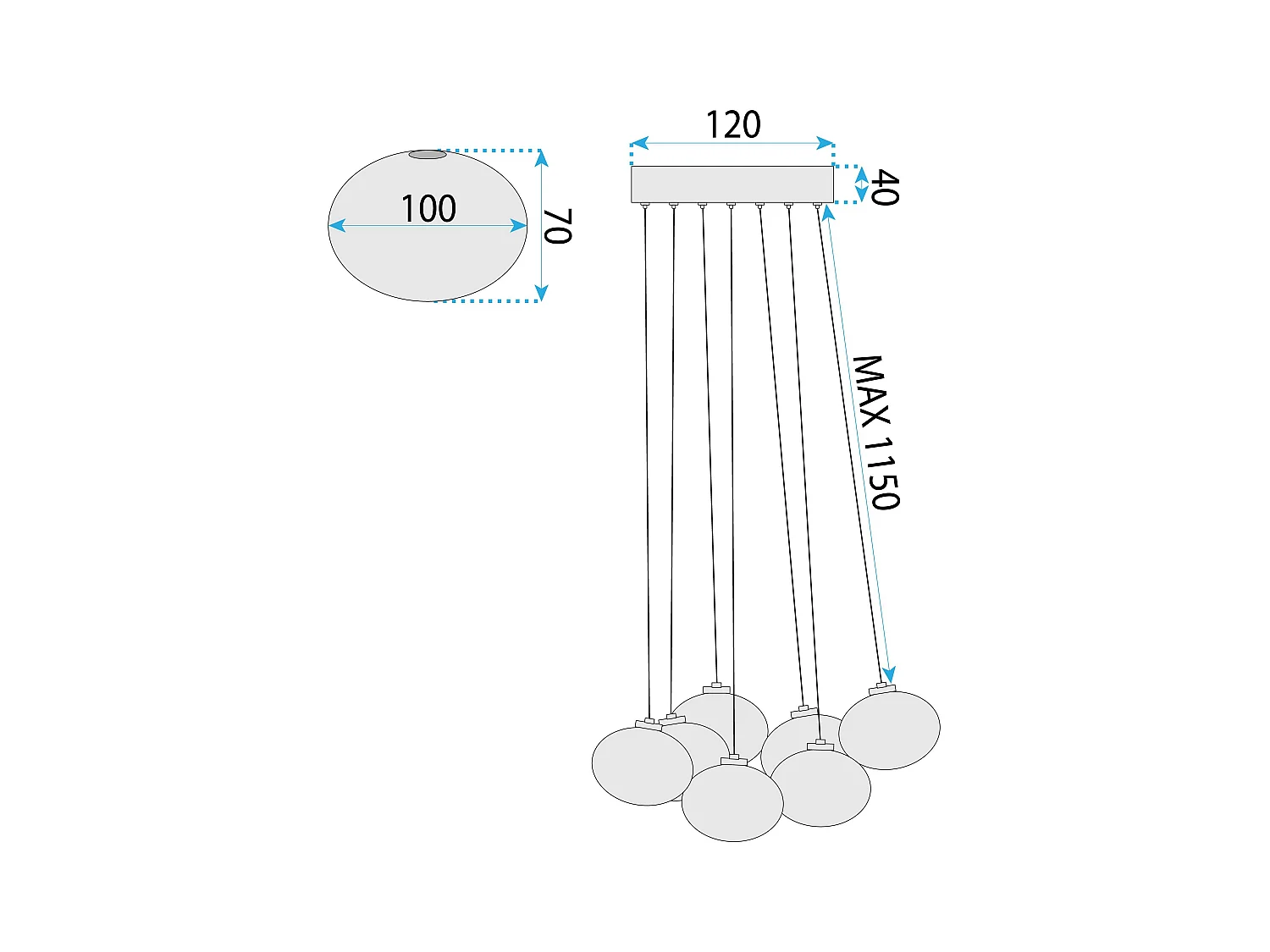 Lampe Toolight Ms021-7Cp Chrome