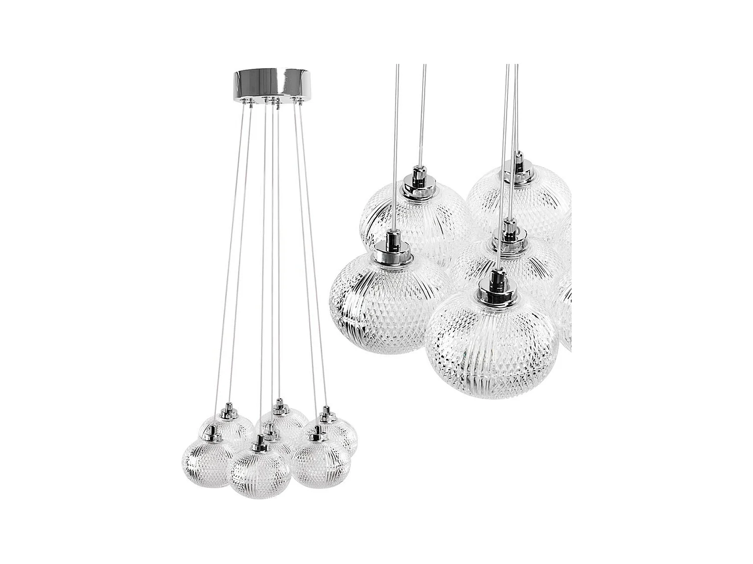 Lâmpada De Teto Toolight Ms021-7Cp Chrome