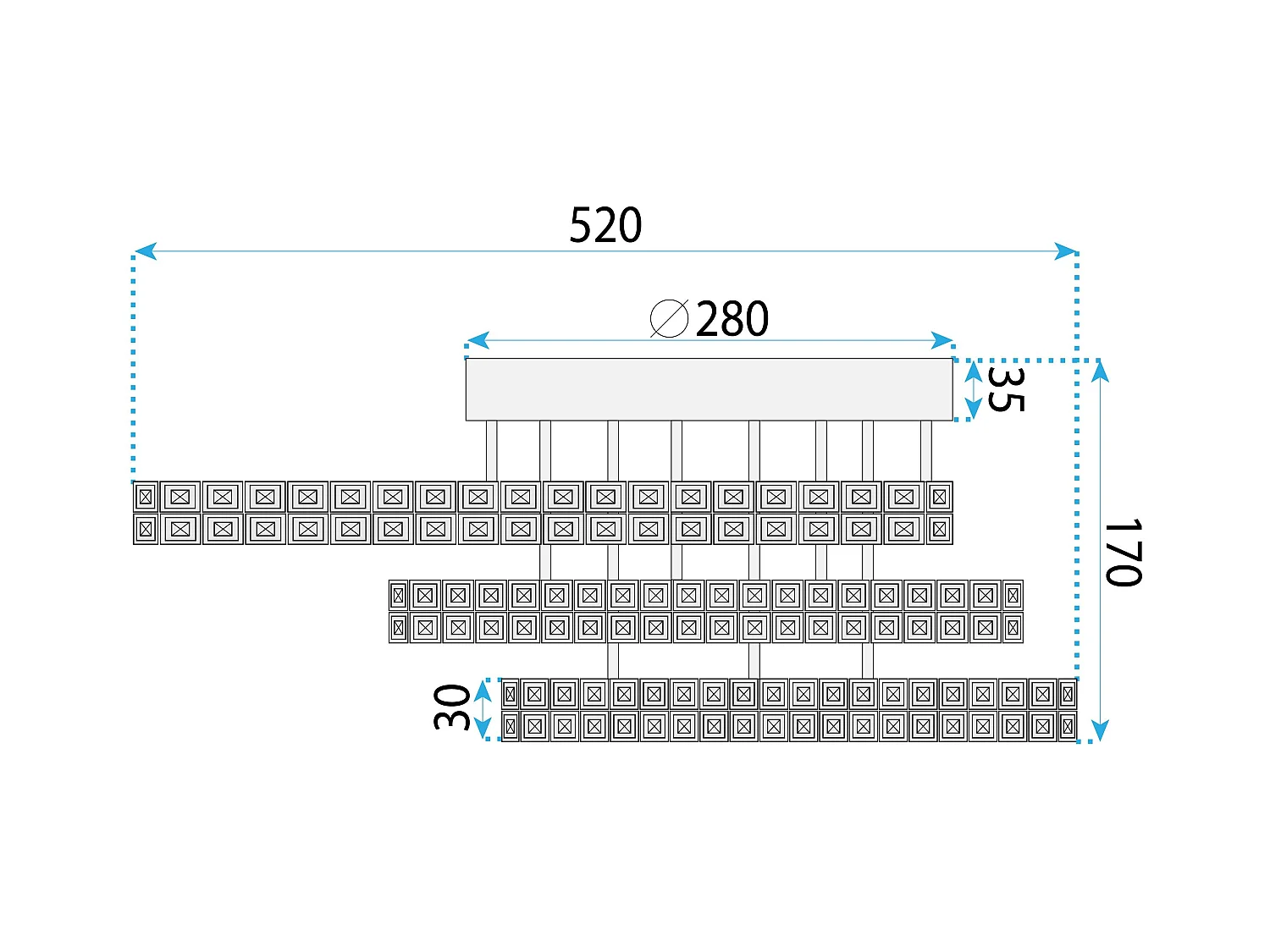Lampe Led Toolight Ms013-Cp Rose Gold