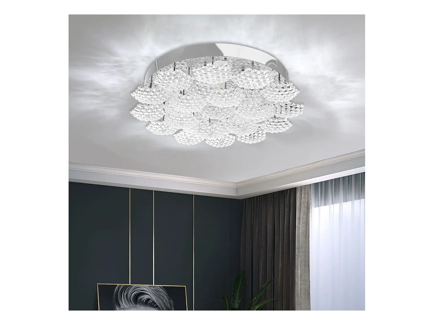 Plafonnière Led Toolight Ms014-C Chrome