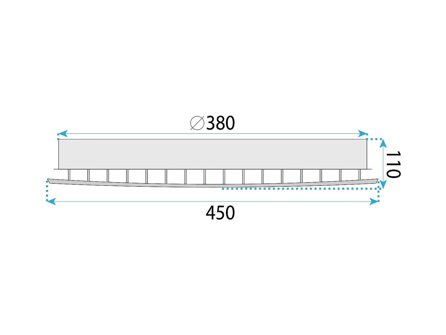 Plafonnière Led Toolight Ms014-C Chrome